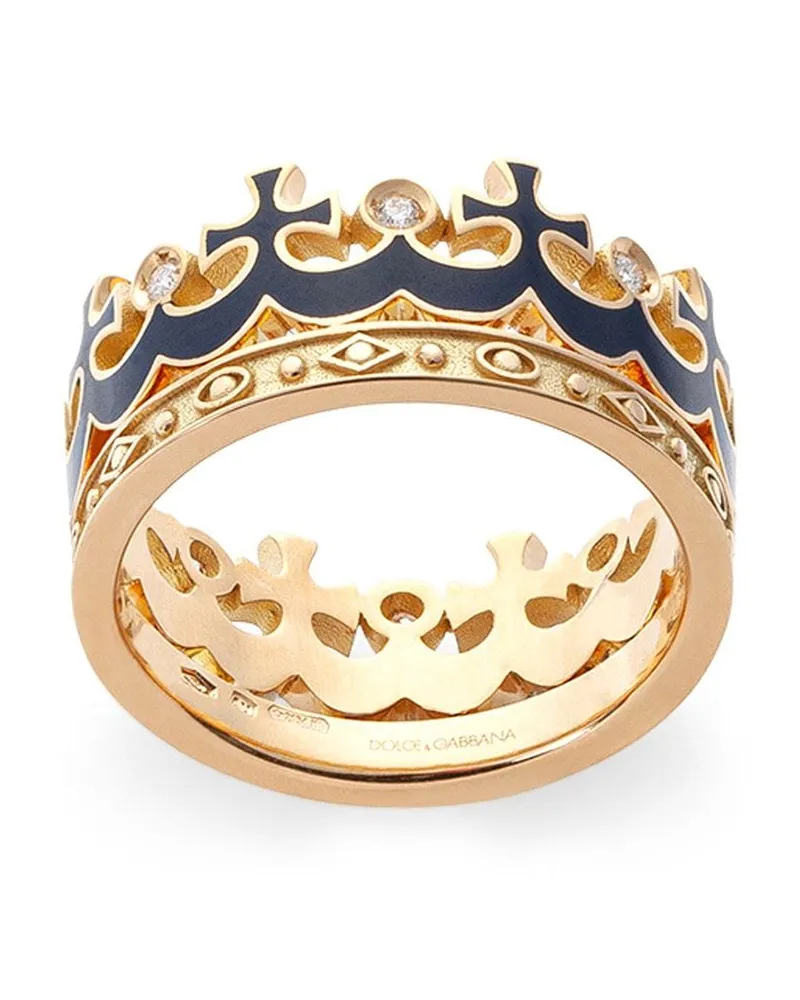 Dolce & Gabbana 18kt Royal Gelbgoldring mit Diamanten Gold