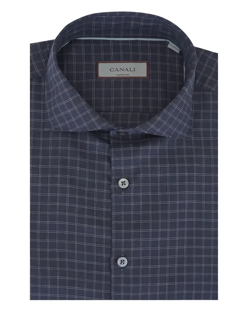 Canali Kariertes Hemd - Blau Blau