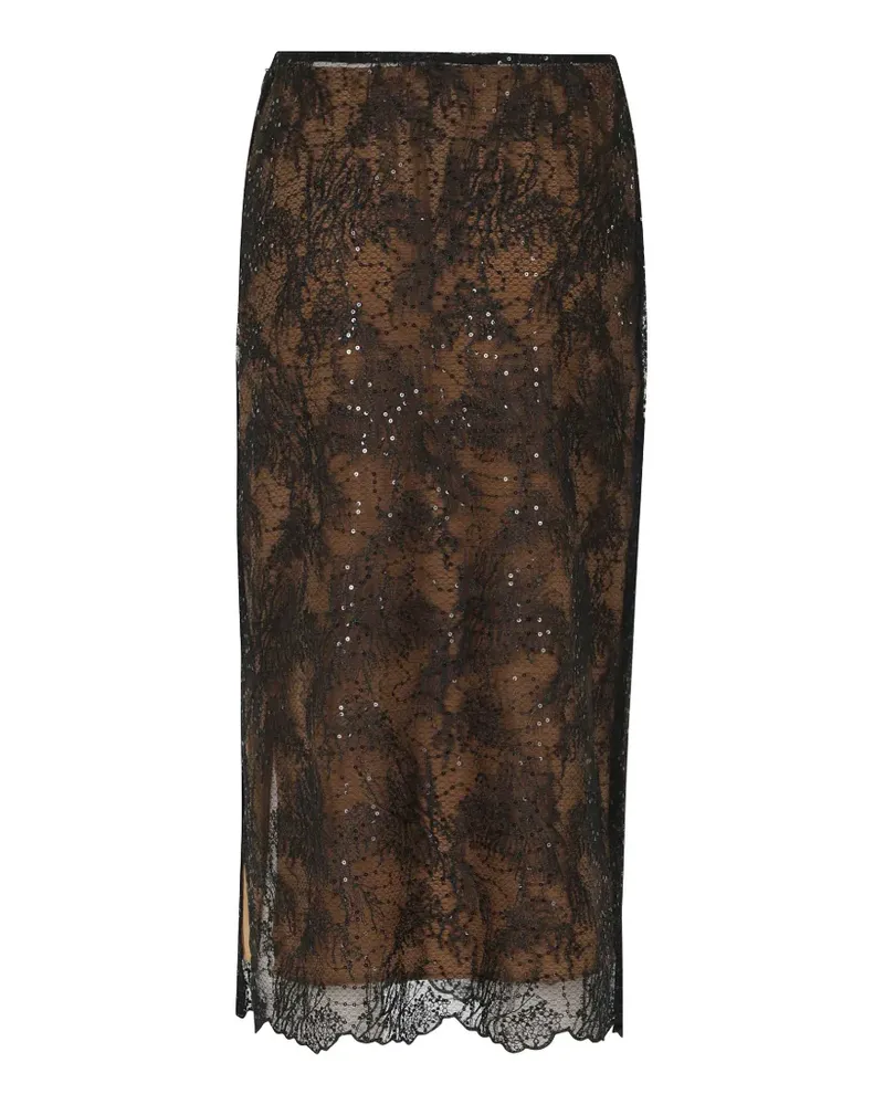 Semicouture Camilla Midirock mit Pailletten - Braun Braun