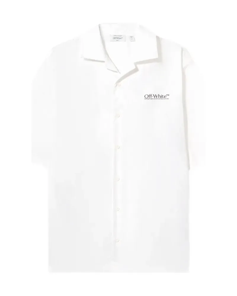 OFF-WHITE Circle Off Popl Bowl cotton shirt - Weiß Weiß