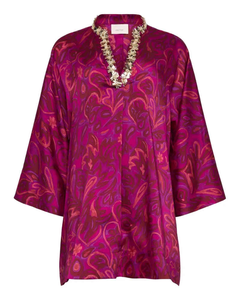 Cinq à Sept Arcia Paisley Bloom kaftan - Violett Violett