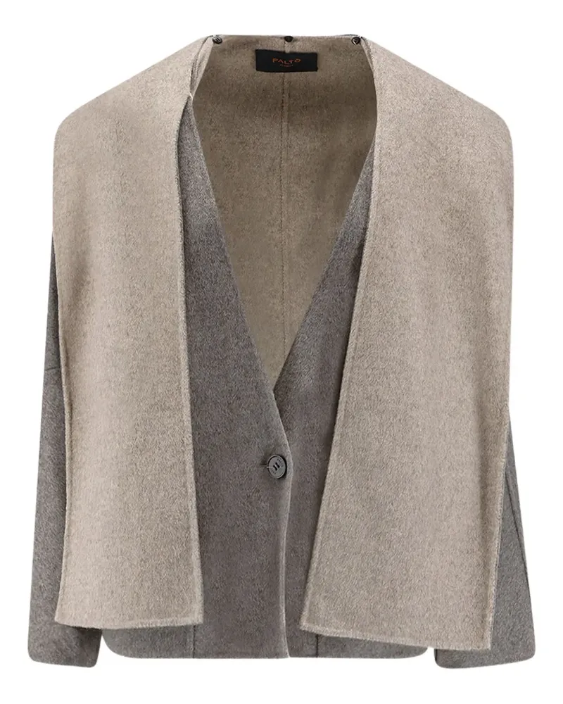 Paltò Mantel mit V-Ausschnitt - Grau Grau