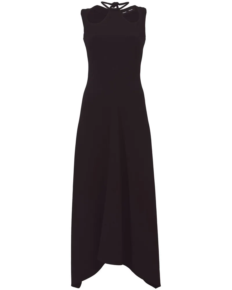 Proenza Schouler Mattes Kreppkleid - Schwarz Schwarz