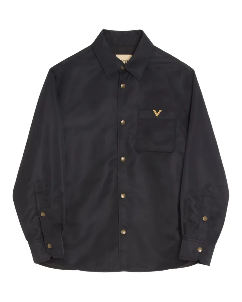 Valentino Garavani Hemdjacke mit VGold-Detail - Schwarz Schwarz