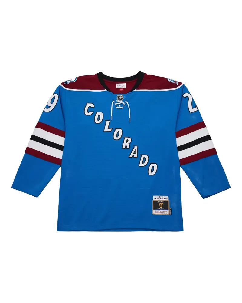 Mitchell & Ness x NHL Colorado Avalanche 2013-14 Nathan MacKinnon T-Shirt - Blau Blau