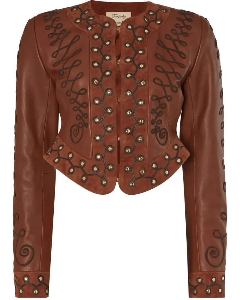 Temperley London Pablo Lederjacke - Braun Braun