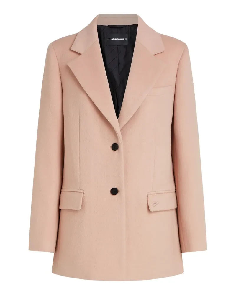 Karl Lagerfeld Einreihiger Filzmantel - Rosa Rosa