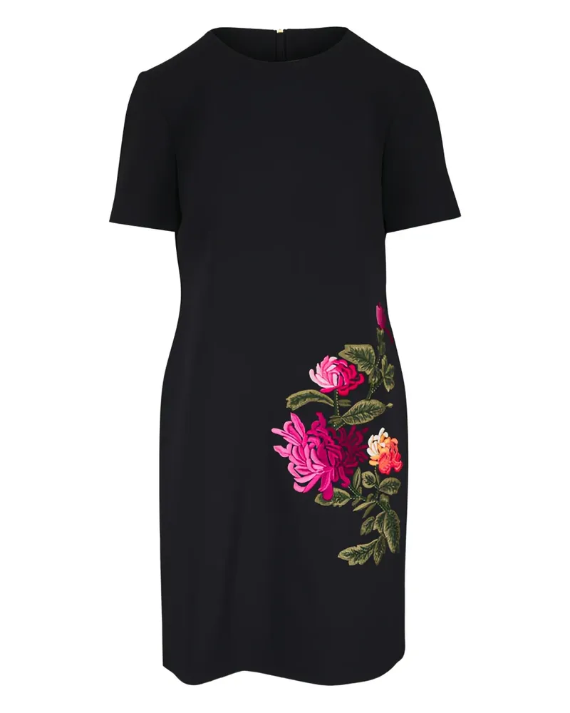 Carolina Herrera New York Kleid mit Blumenstickerei - Schwarz Schwarz