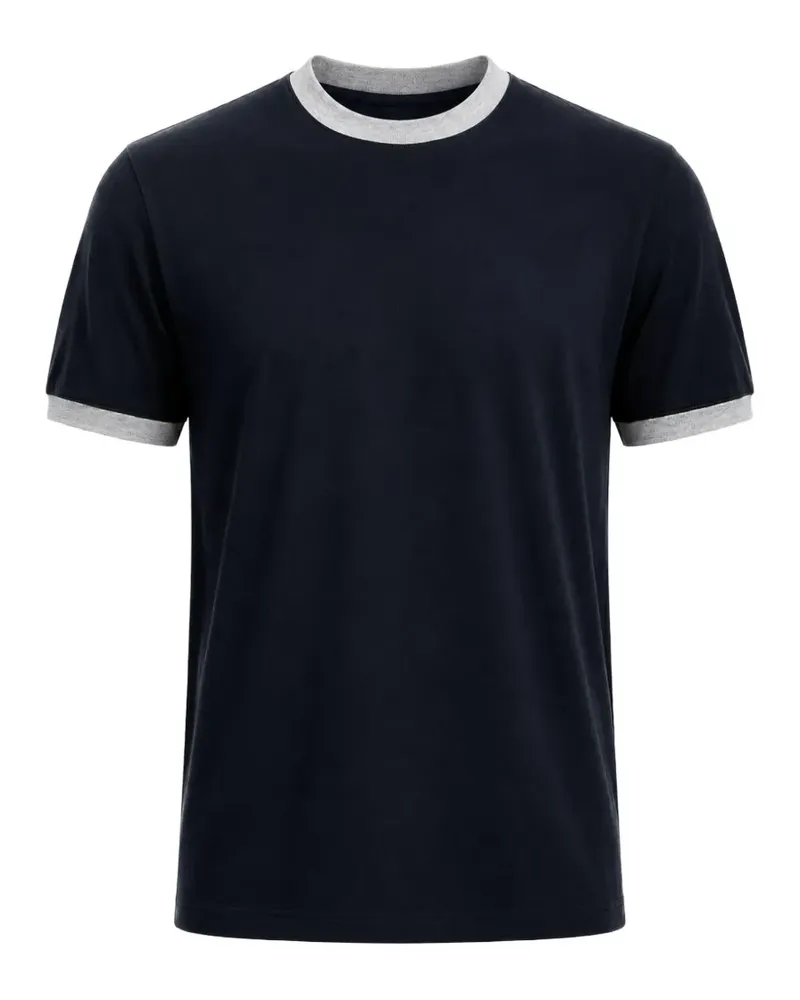 FRADI contrast-trim T-shirt - Blau Blau