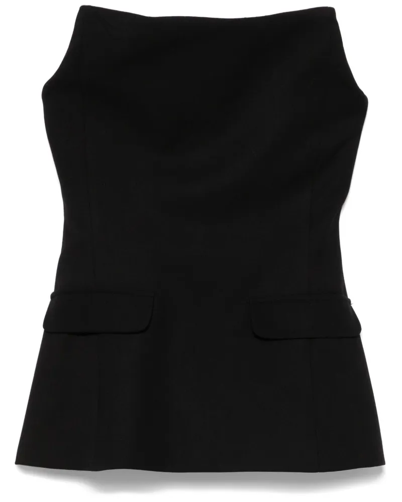 Ioana Ciolacu Top mit Corsage - Schwarz Schwarz