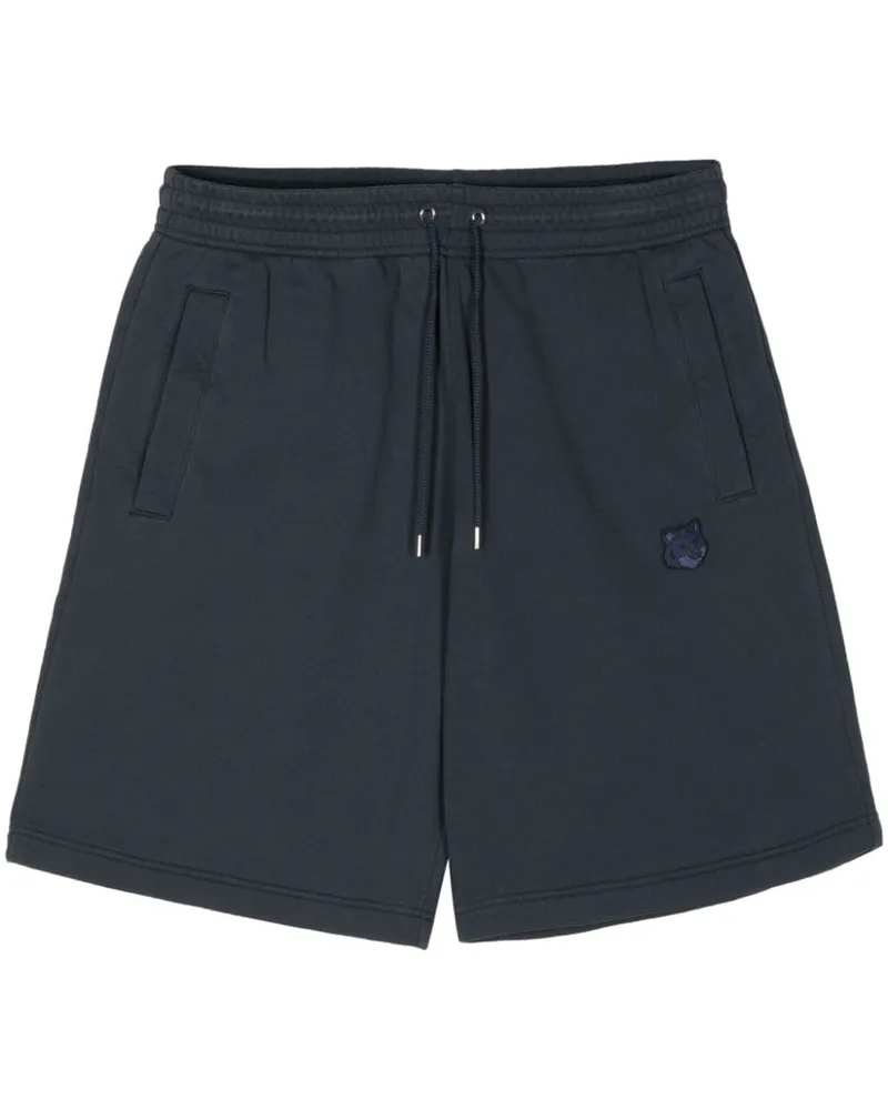 Kitsuné Sportshorts mit Fuchs-Patch Blue