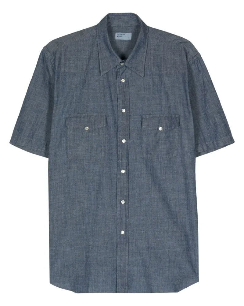 Universal Works Western Garage Hemd - Blau Blau