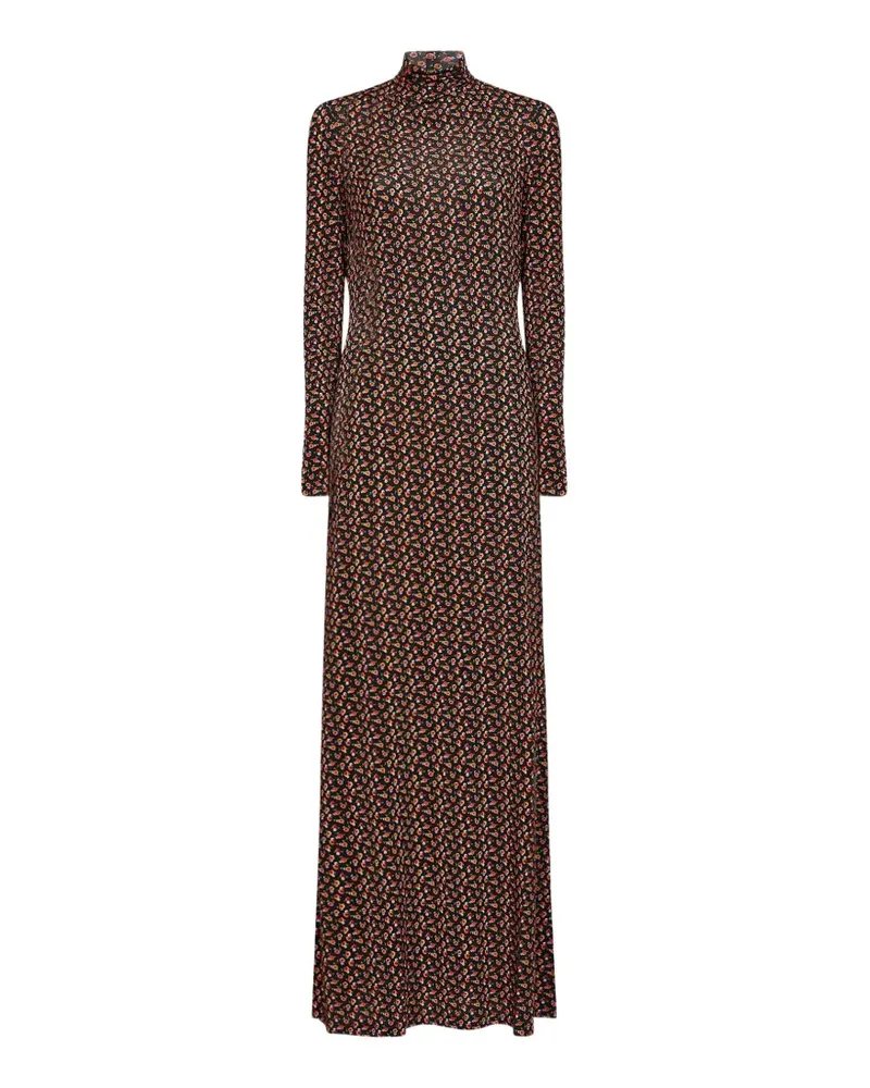 Paco Rabanne Kleid mit Print - Schwarz Schwarz