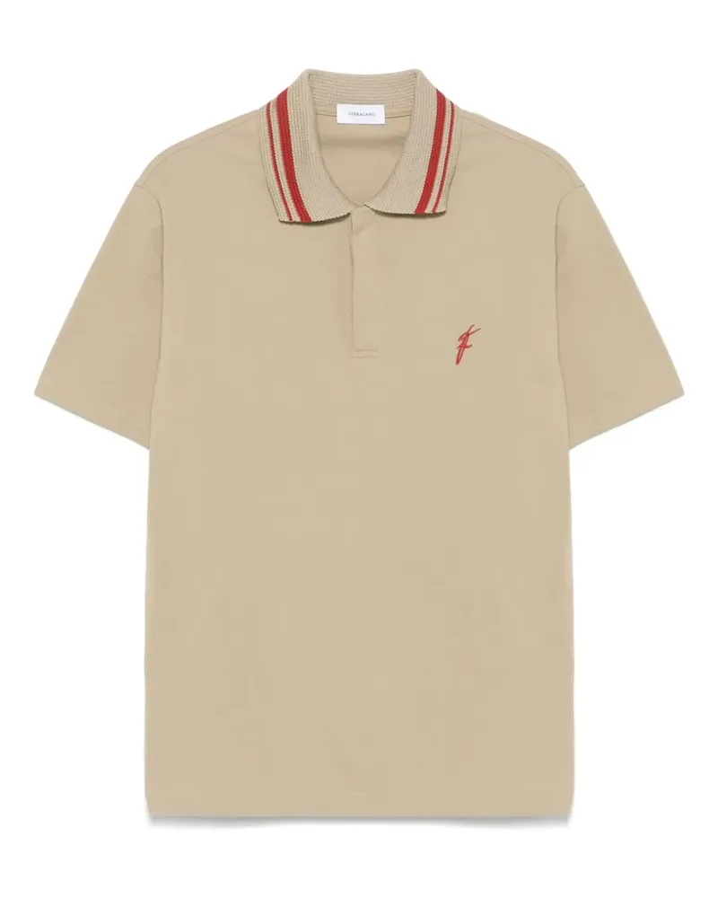 Ferragamo Poloshirt mit Logo-Stickerei - Nude Nude