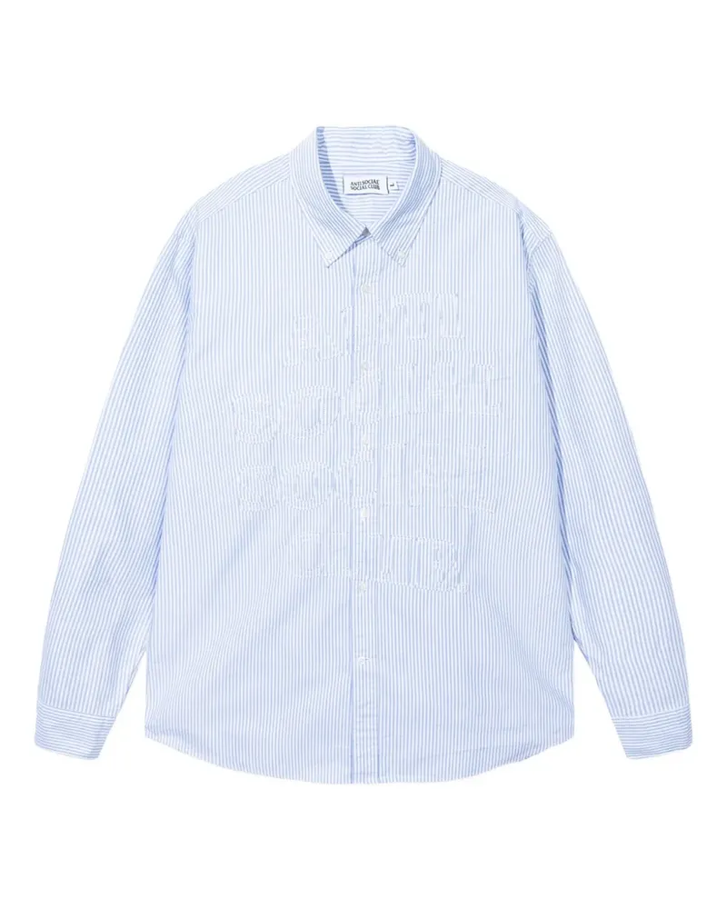 Anti Social Social Club Gestreiftes Hemd - Blau Blau