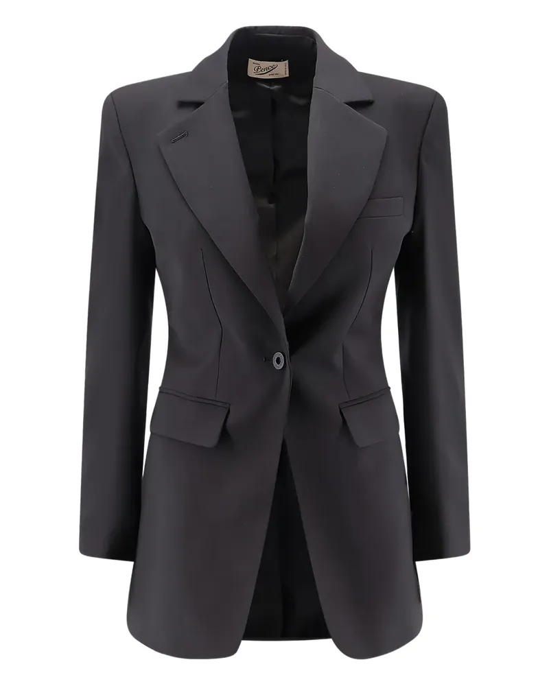 PENCE Isabella flap-pockets single-button blazer - Schwarz Schwarz