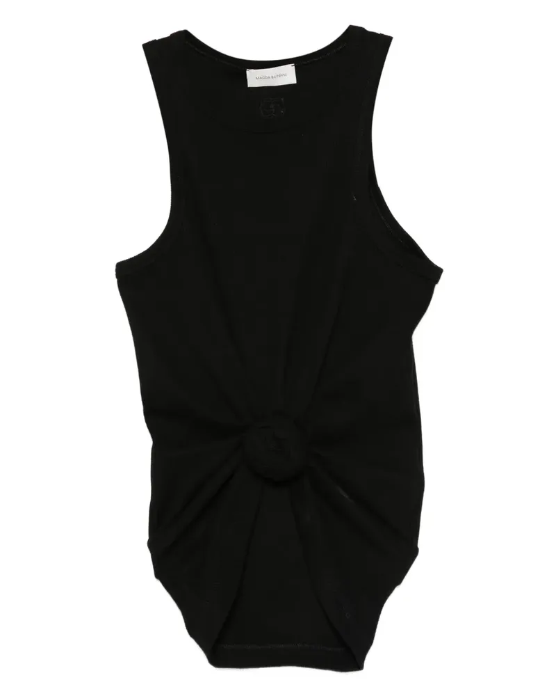 Magda Butrym Tanktop mit Knoten - Schwarz Schwarz
