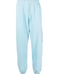 SPORTY & RICH Jogginghose mit Logo-Print Blau