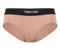 Slip mit Logo-Bund - Nude