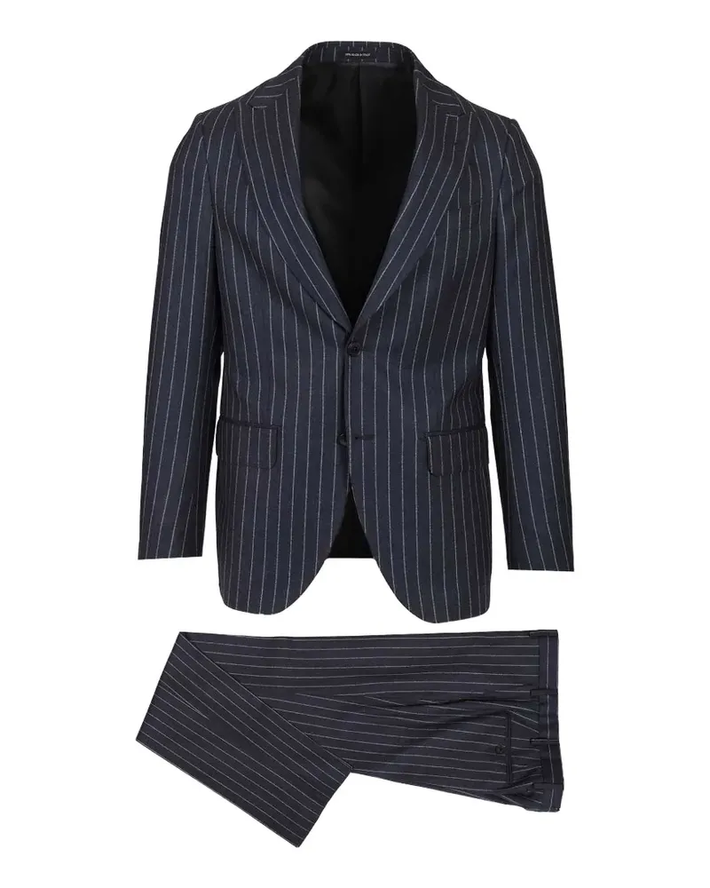 Al Duca D’Aosta 1902 pinstripe peak-lapel suit - Blau Blau