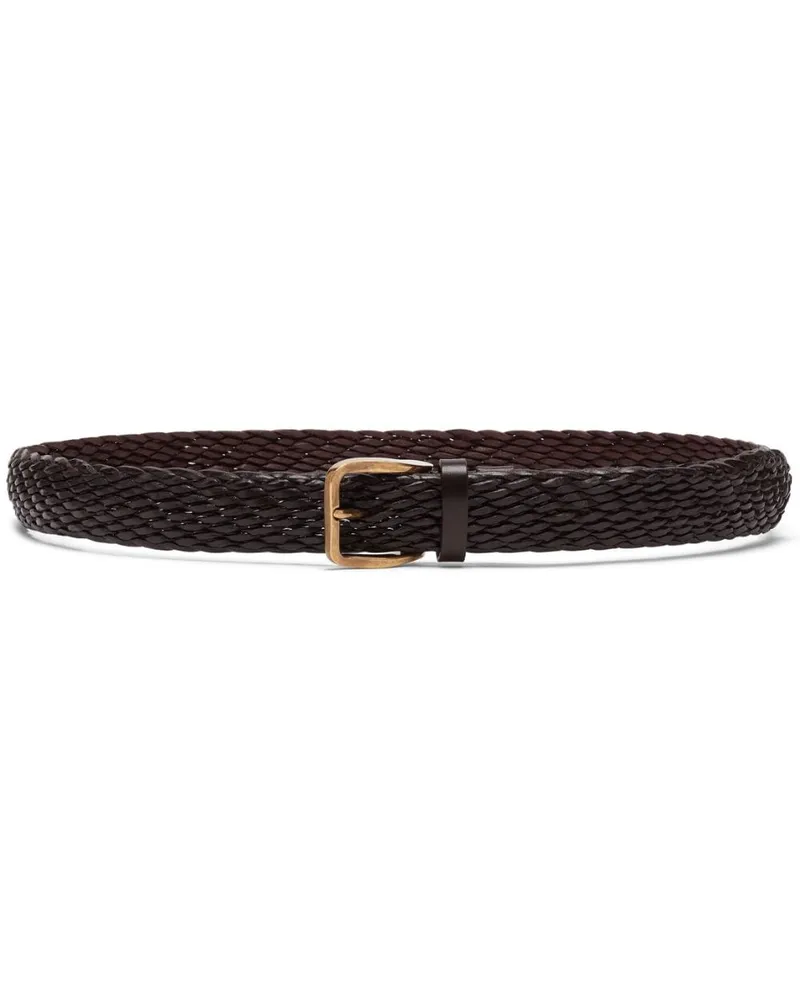Brunello Cucinelli Gürtel mit Webmuster - Braun Braun