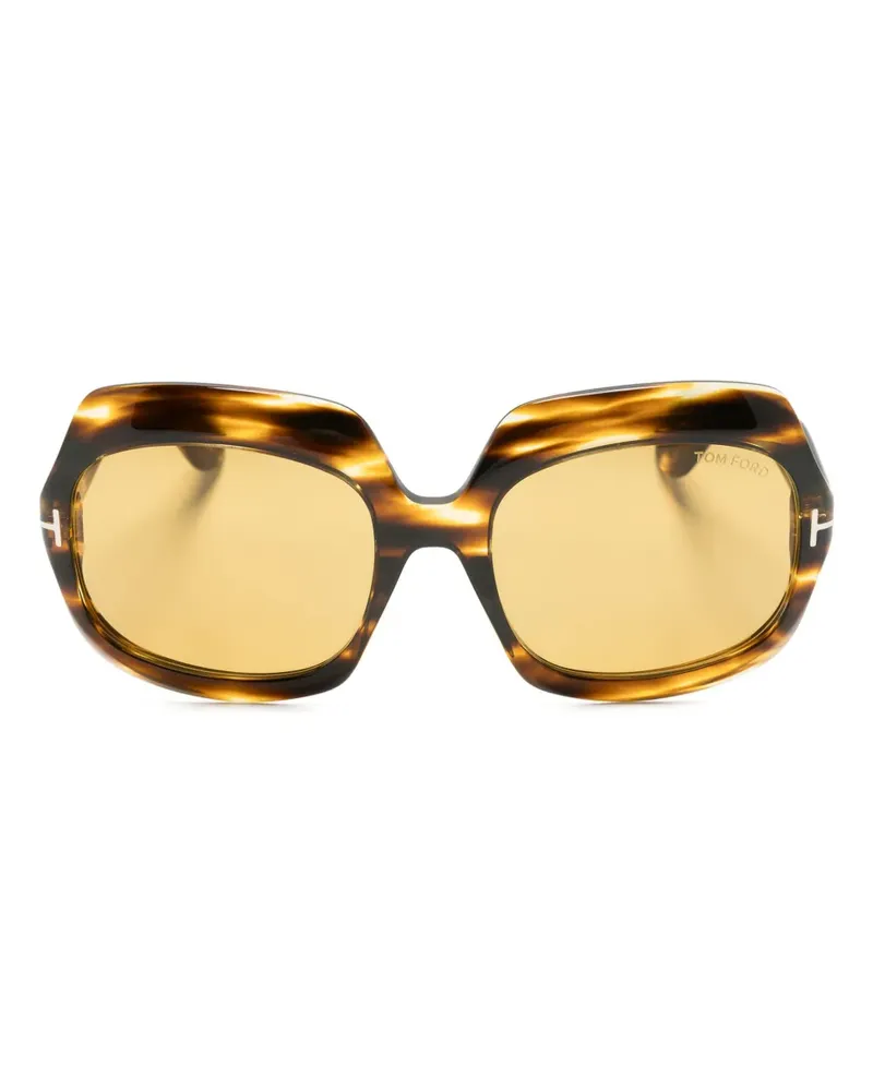 Tom Ford Oversized-Sonnenbrille in Schildpattoptik - Braun Braun