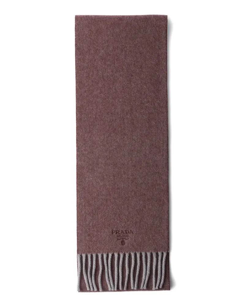 Prada Schal mit Logo-Stickerei - Rot Rot