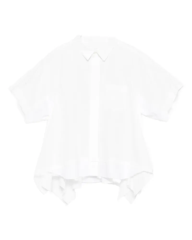 Sacai collared panelled shirt - Weiß Weiß