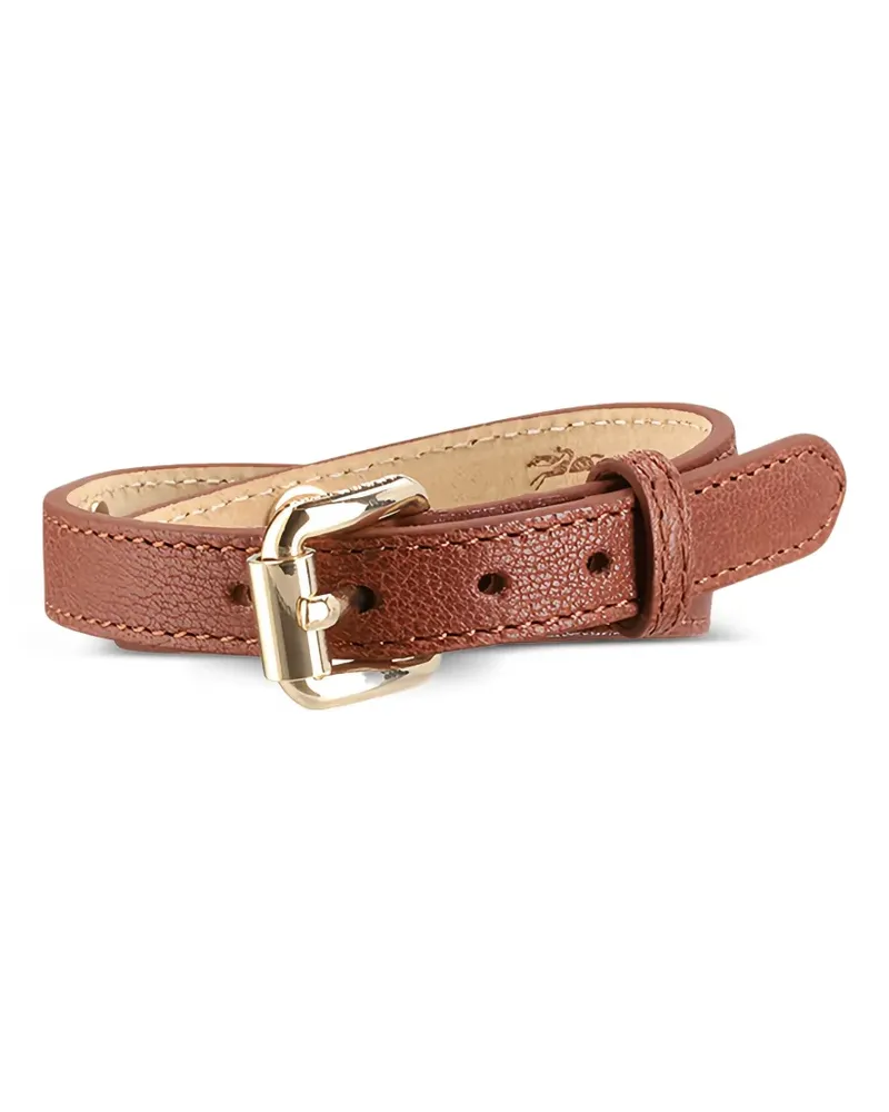 Longchamp Lederarmband mit Schnalle - Braun Braun