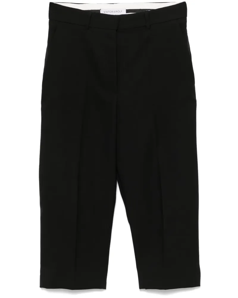 Viktor & Rolf Klassische Cropped-Hose - Schwarz Schwarz