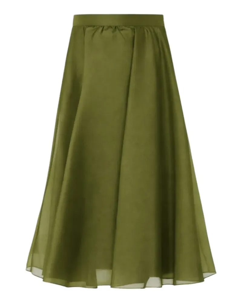 Max Mara Midirock mit Raffungen - Grün Grün