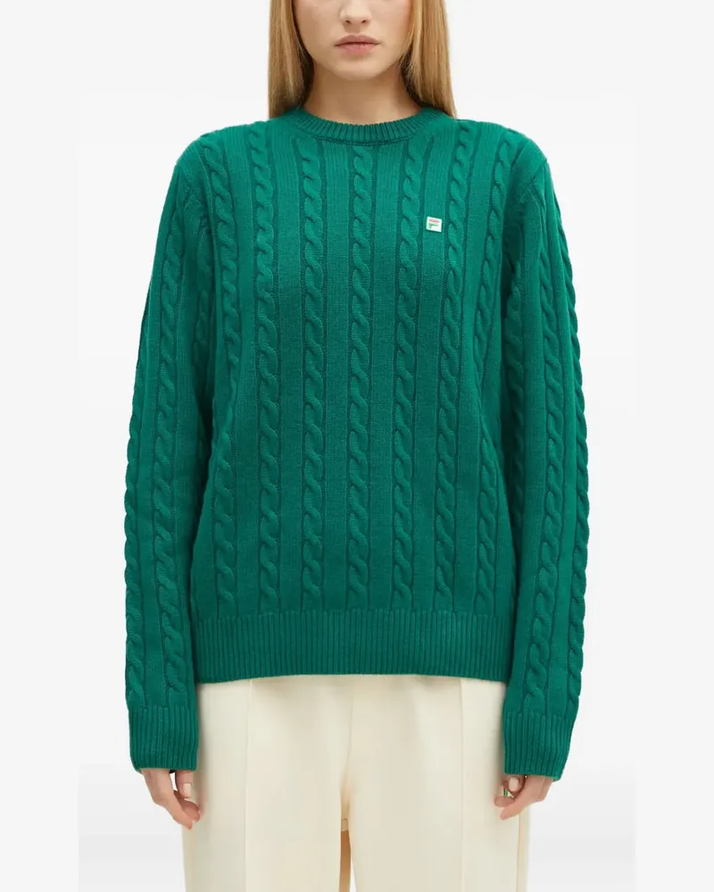 Fila Pullover mit Zopfmuster - Grün Grün