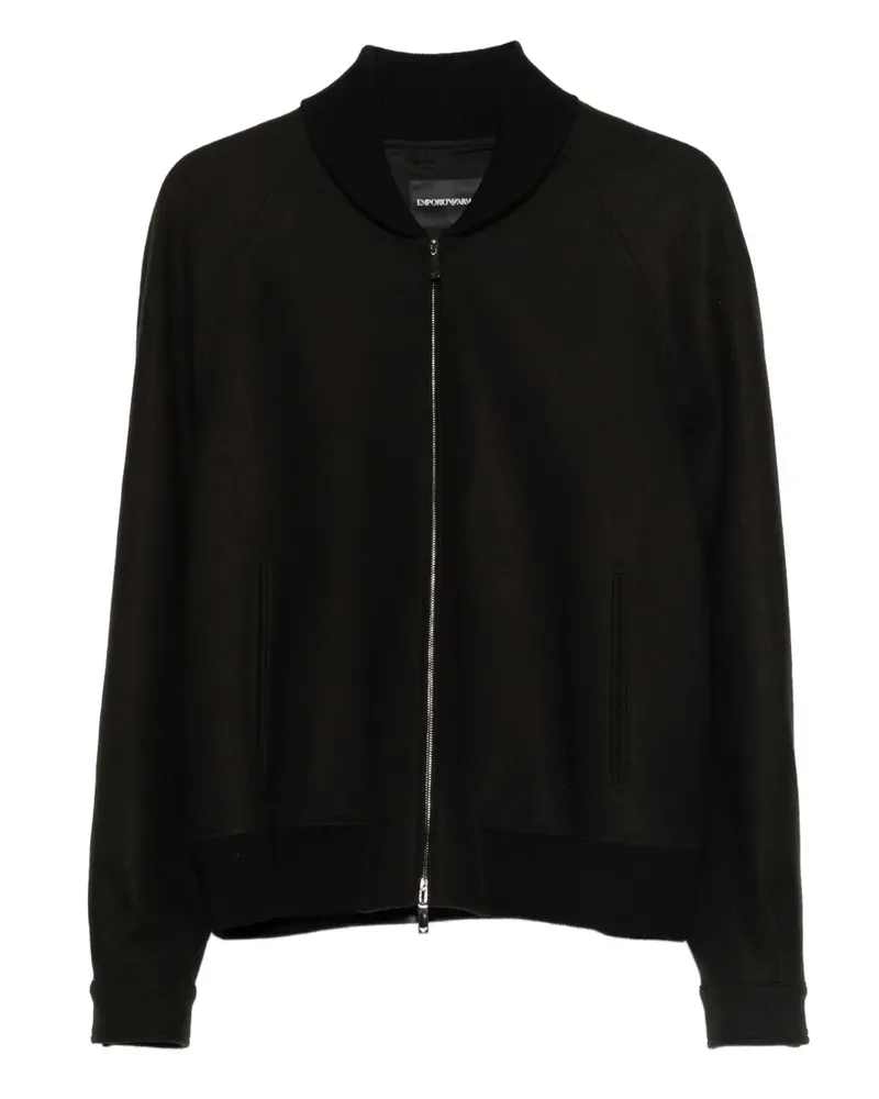 Emporio Armani Bomberjacke mit Reißverschluss - Schwarz Schwarz