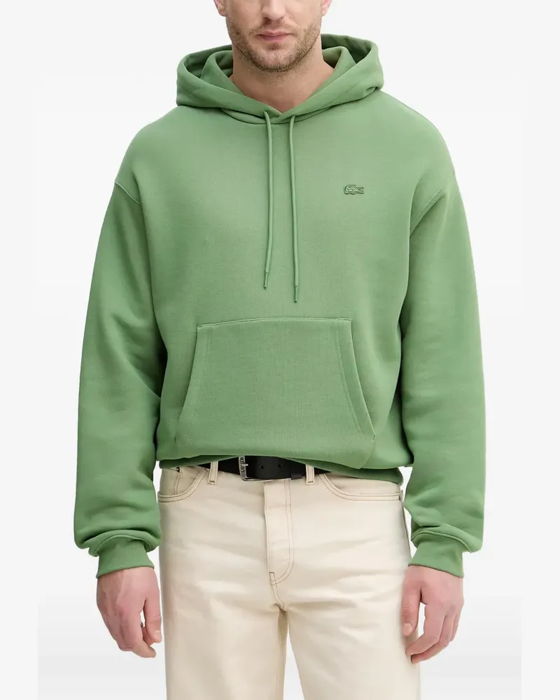 Lacoste logo-patch hoodie - Grün Grün