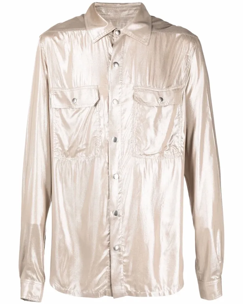 Rick Owens Hemd mit Knöpfen - Silber Silber