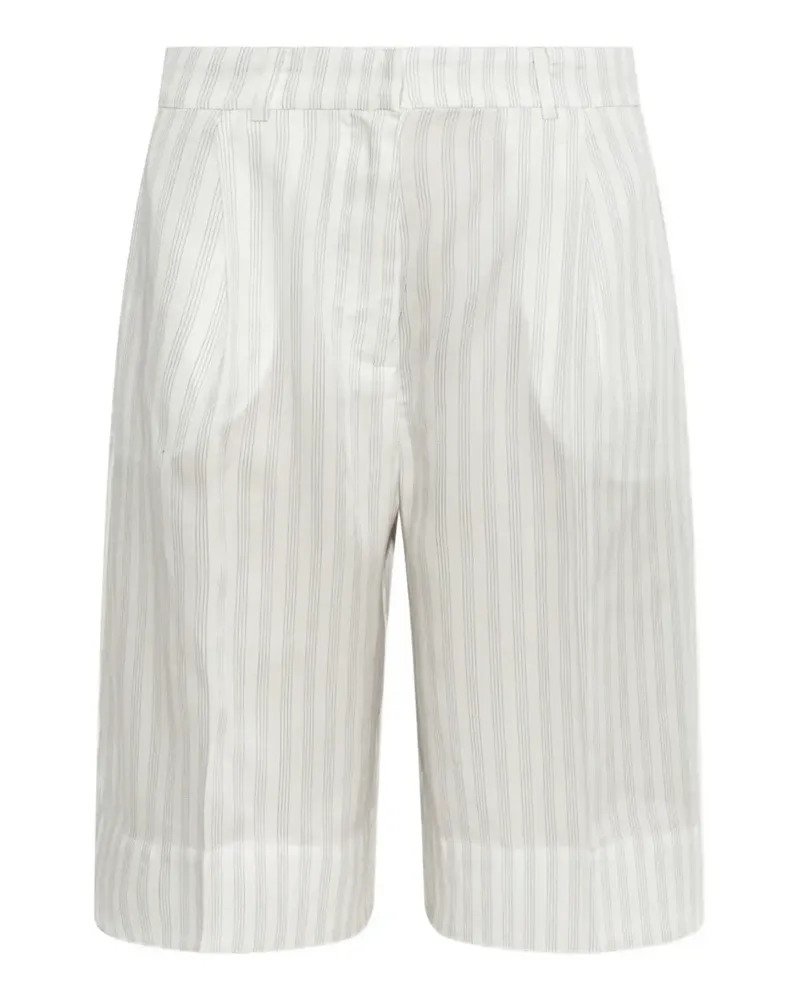 MUNTHE Uama Shorts mit Nadelstreifen - Weiß Weiß
