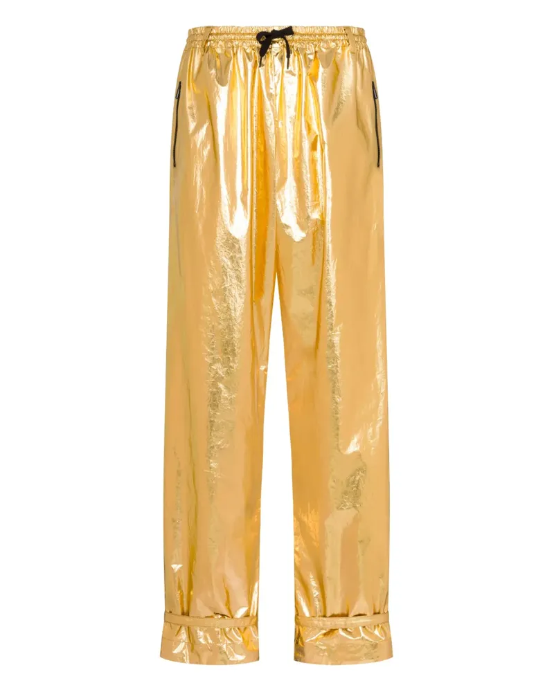 Moschino zip-detail trousers - Gold Gold