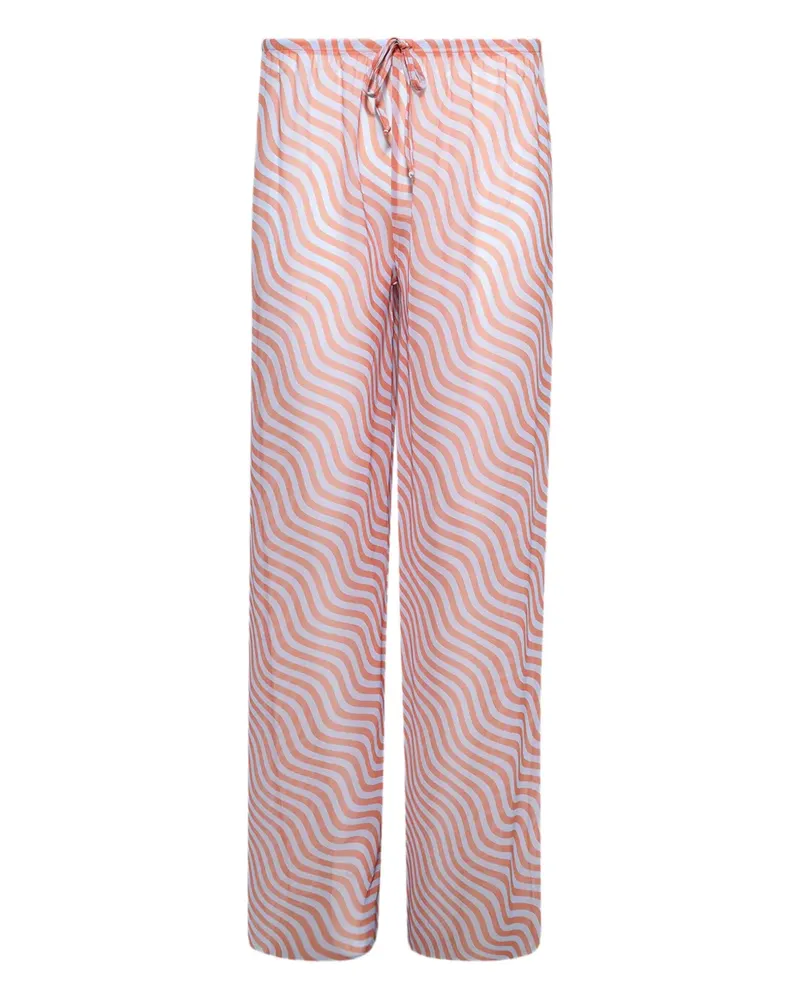 bond-eye Riley Hose mit Wellen-Print - Orange Orange