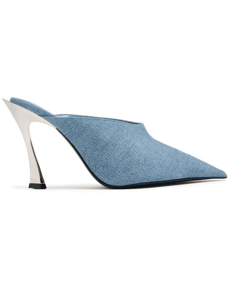 Thierry Mugler Mules mit spitzer Kappe - Blau Blau