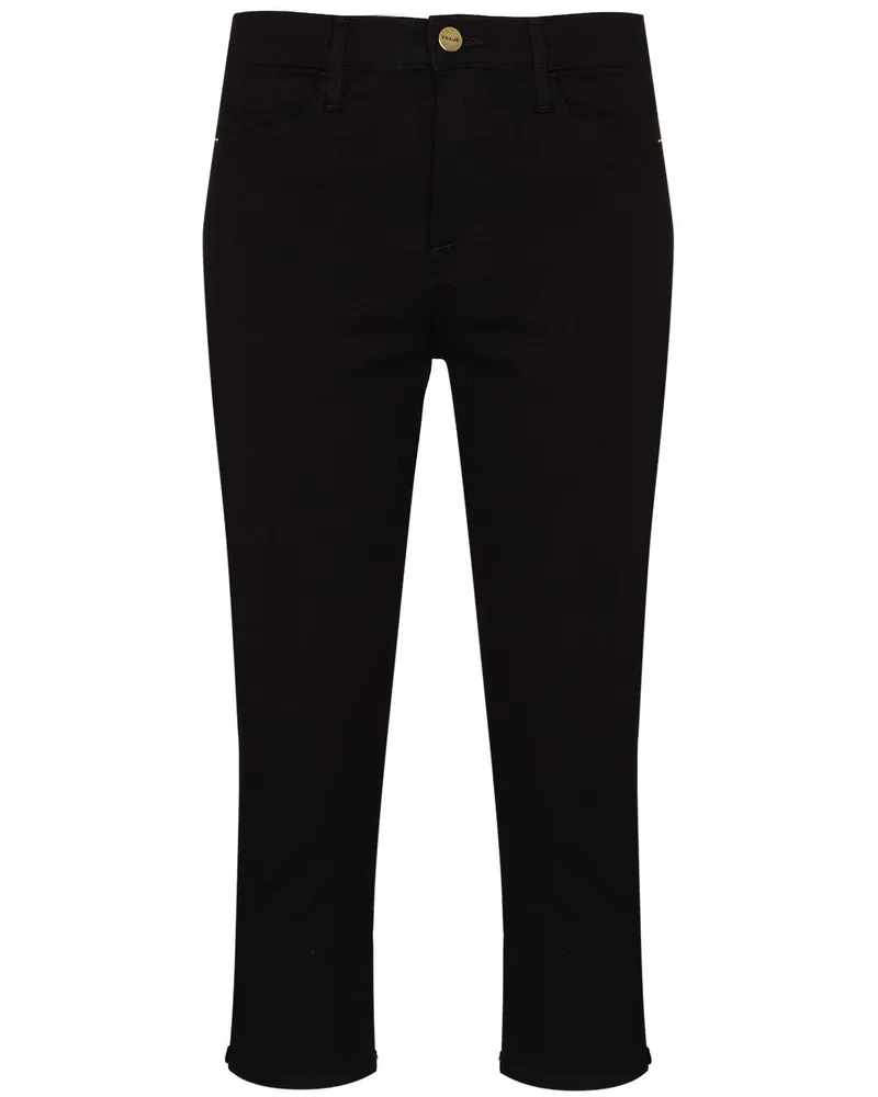 Frame Denim Le Pedal Cropped-Jeans - Schwarz Schwarz