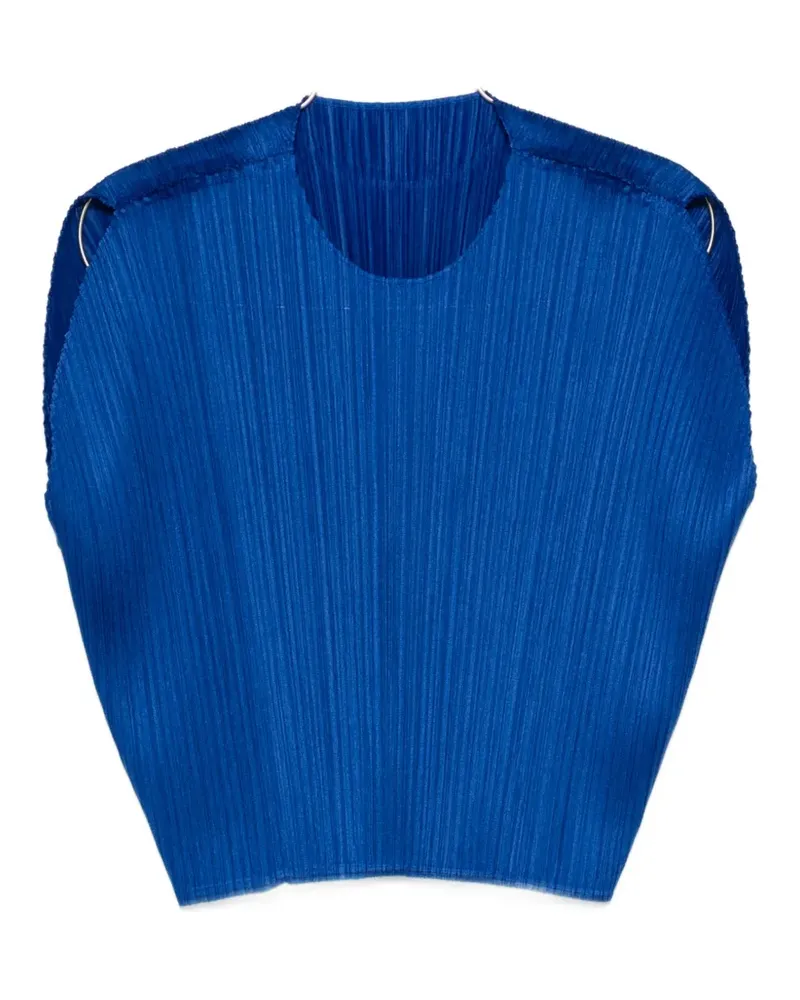 Issey Miyake pleated blouse - Blau Blau