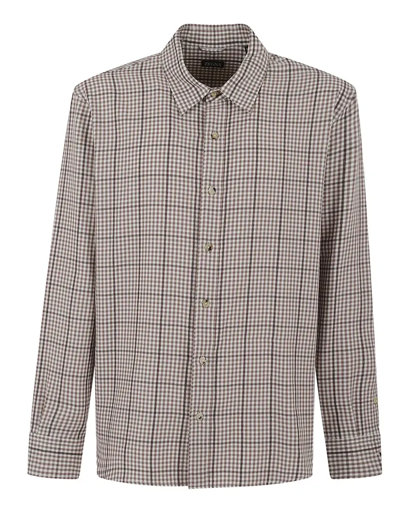 Ermenegildo Zegna Kariertes Hemd - Nude Nude