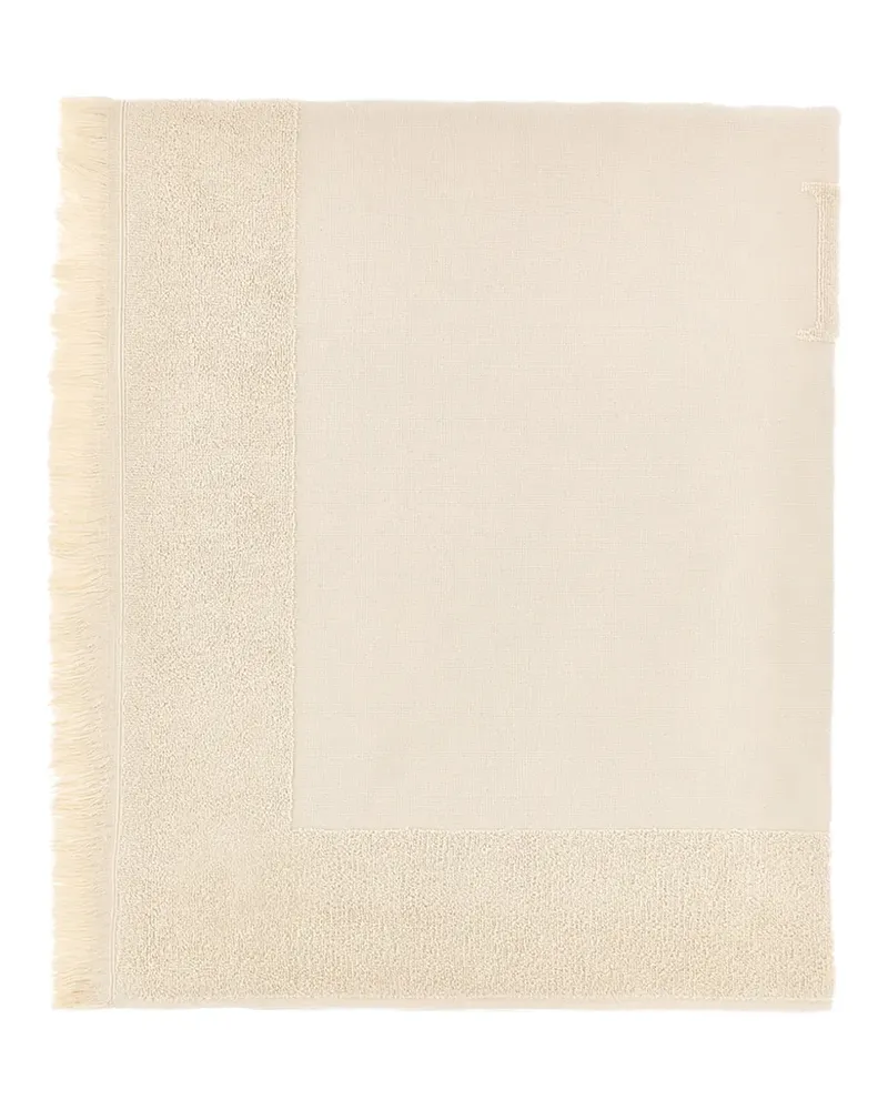 Paul & Shark jacquard-logo beach towel - Nude Nude