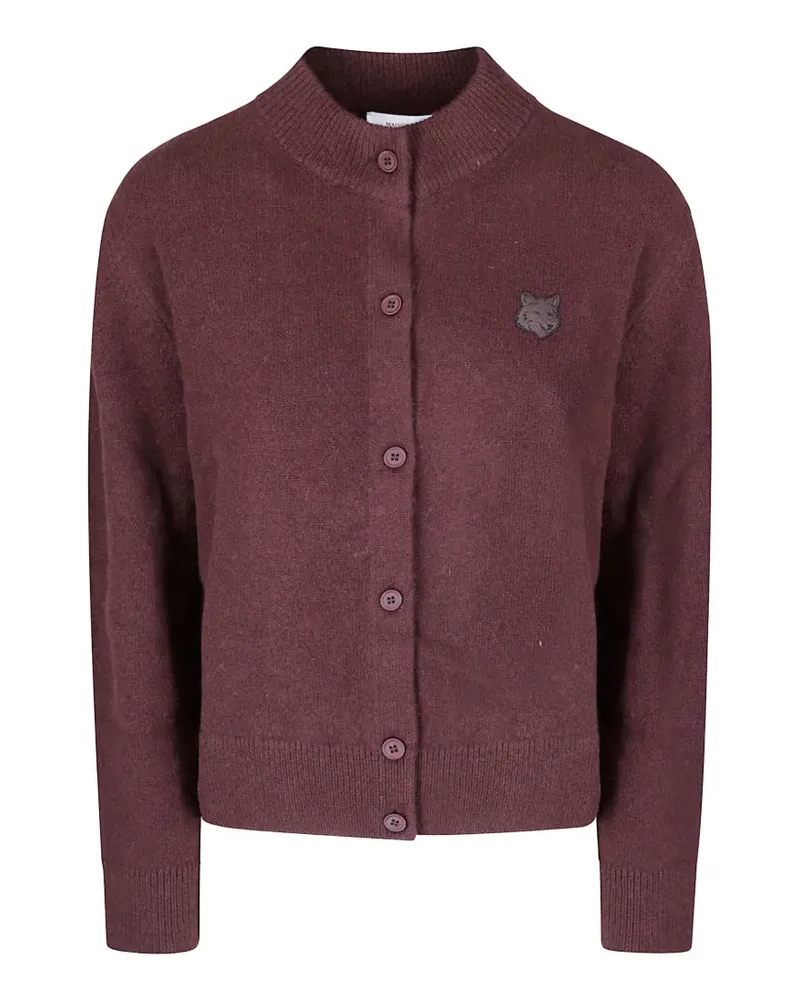 Kitsuné Fox Head Cardigan mit kastigem Schnitt - Braun Braun