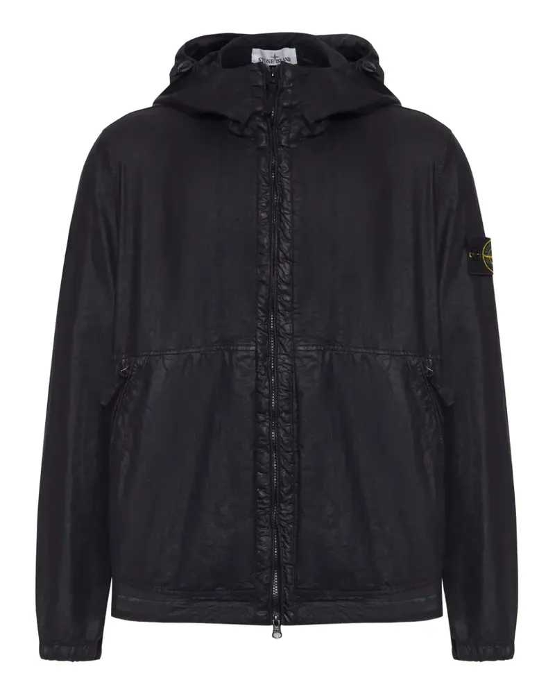 Stone Island Kapuzenjacke mit Reißverschluss - Schwarz Schwarz