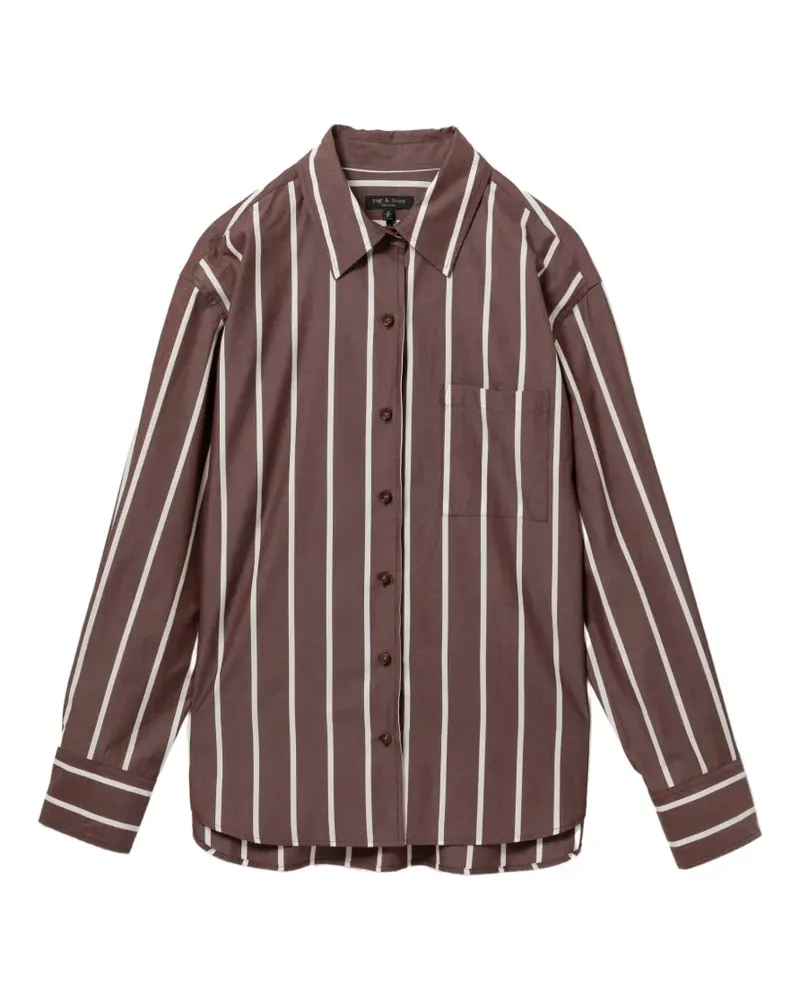Rag & Bone Gestreiftes Connie Hemd - Braun Braun
