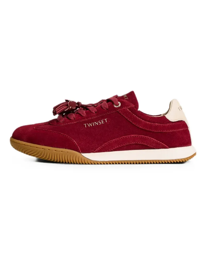 Twin-Set Sneakers aus Wildleder mit Quasten - Rot Rot