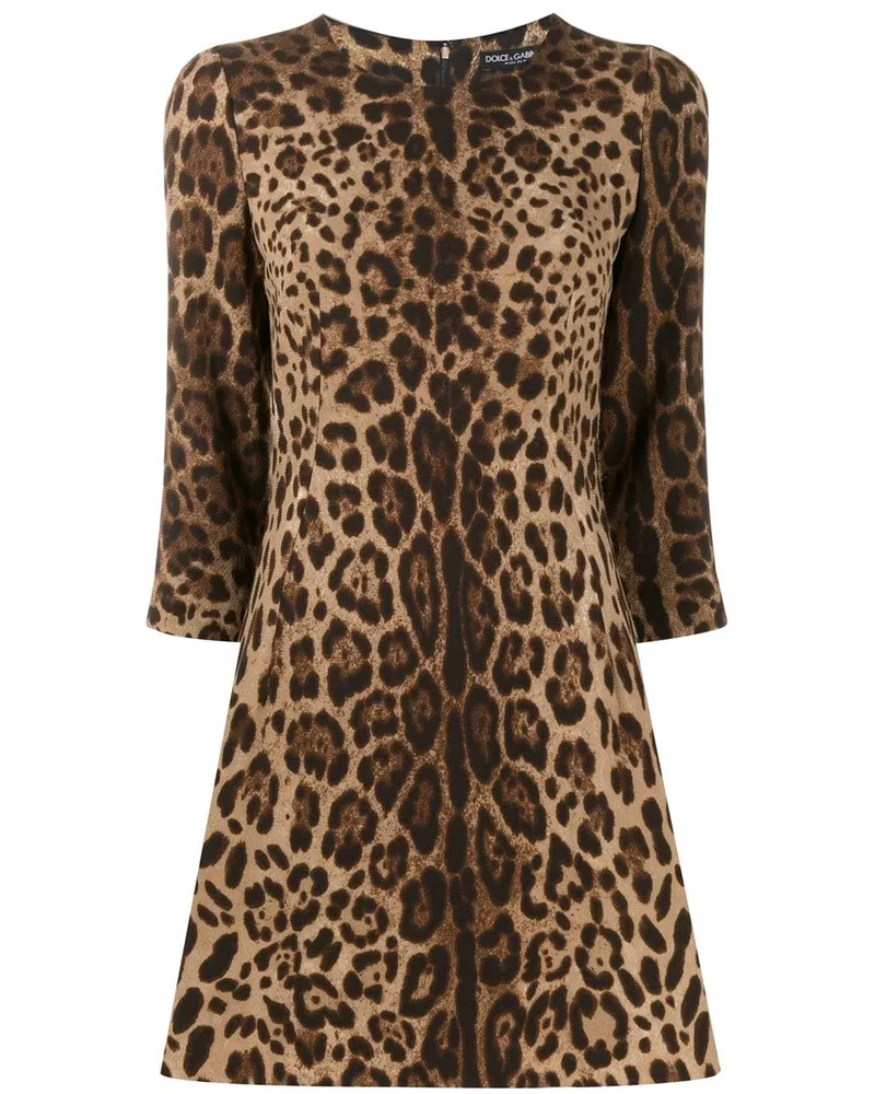 Dolce & Gabbana Kleid mit Leoparden-Print - Nude Nude