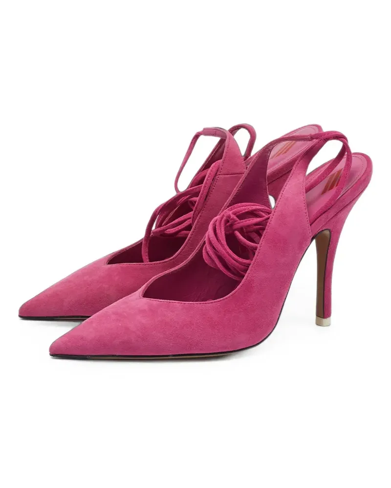 ATTICO Venus ankle-tie heeled pumps - Rosa Rosa