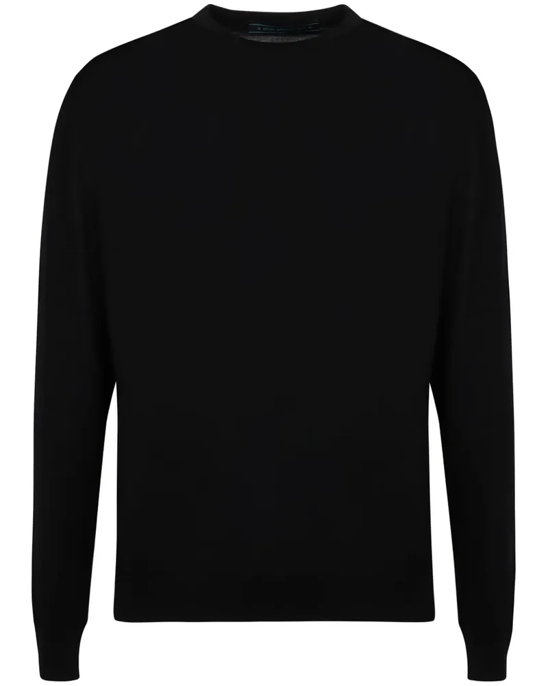 Kiton Klassischer Pullover - Schwarz Schwarz